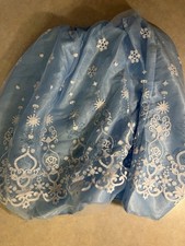 Frozen Blue White Glitter Dress and Shoes Set for Girls Princess Costume
