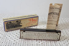 Vintage Hohner Marine Band Harmonica No. 1896/20 In C With Box And Instructions