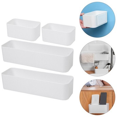  4 Pcs Aufbewahrungsboxen Wand Wandmontierte Wandhalterungsprotokollbehälter