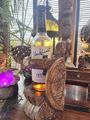 #ad 9” Turtle Wine Or Liquor Bottle Holder Hand carved Smokin#x27; Tikis Hawaii Oceanic $24.99