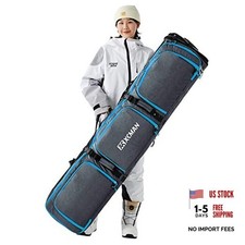 Padded Snowboard Bag Expandable Snowboard Bag for Air Travel Adjustable Grey
