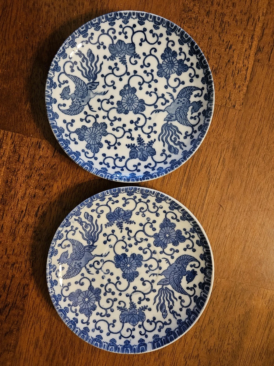 Porcelain & Pottery Blue Vintage Original Japanese Antiques for