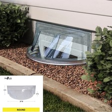 39 In. W X 17 In. D X 15 In. H Economy Round Bubble Window Well Cover