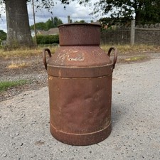 Antique Steel Milk Churn Planter Rustic Wedding Prop Garden Farm Pot