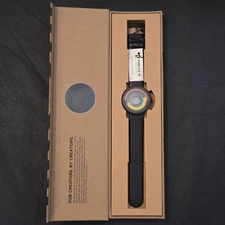NIB Projects Watches PJT-7303 Pride 40mm Black Leather Band Watch