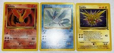 Pokémon Fossil Legendary Birds Set Moltres 27/62 Zapdos 30/62 Articuno 17/62 on eBay