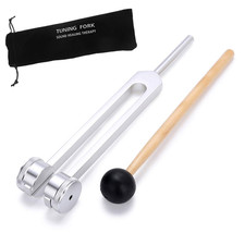 128Hz 528Hz Tuning Fork with Mallet Medical Aluminum Sound Therapy Tool  Bag