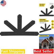 Heavy Duty Black Gable Plate, 12:12 Pitch Steel Truss Bracket, 4mm Thick, 29 ...