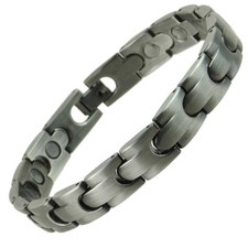 Sisto-X Magnetic Copper Alloy with Pewter Finish Bracelet Hi Strength NdFeB 1...