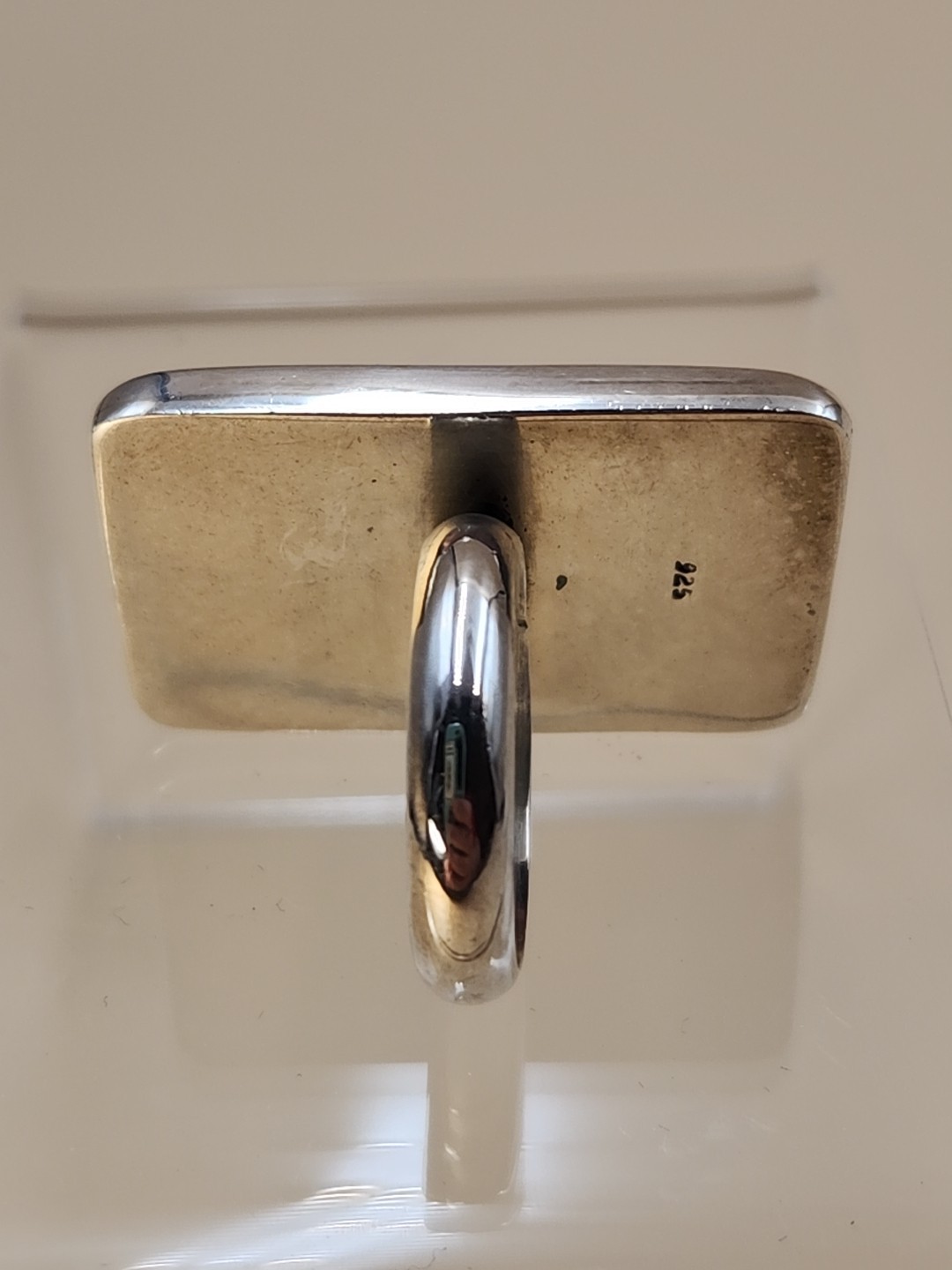 Turquoise/Sterling Silver Rectangular Framed Ring… - image 13