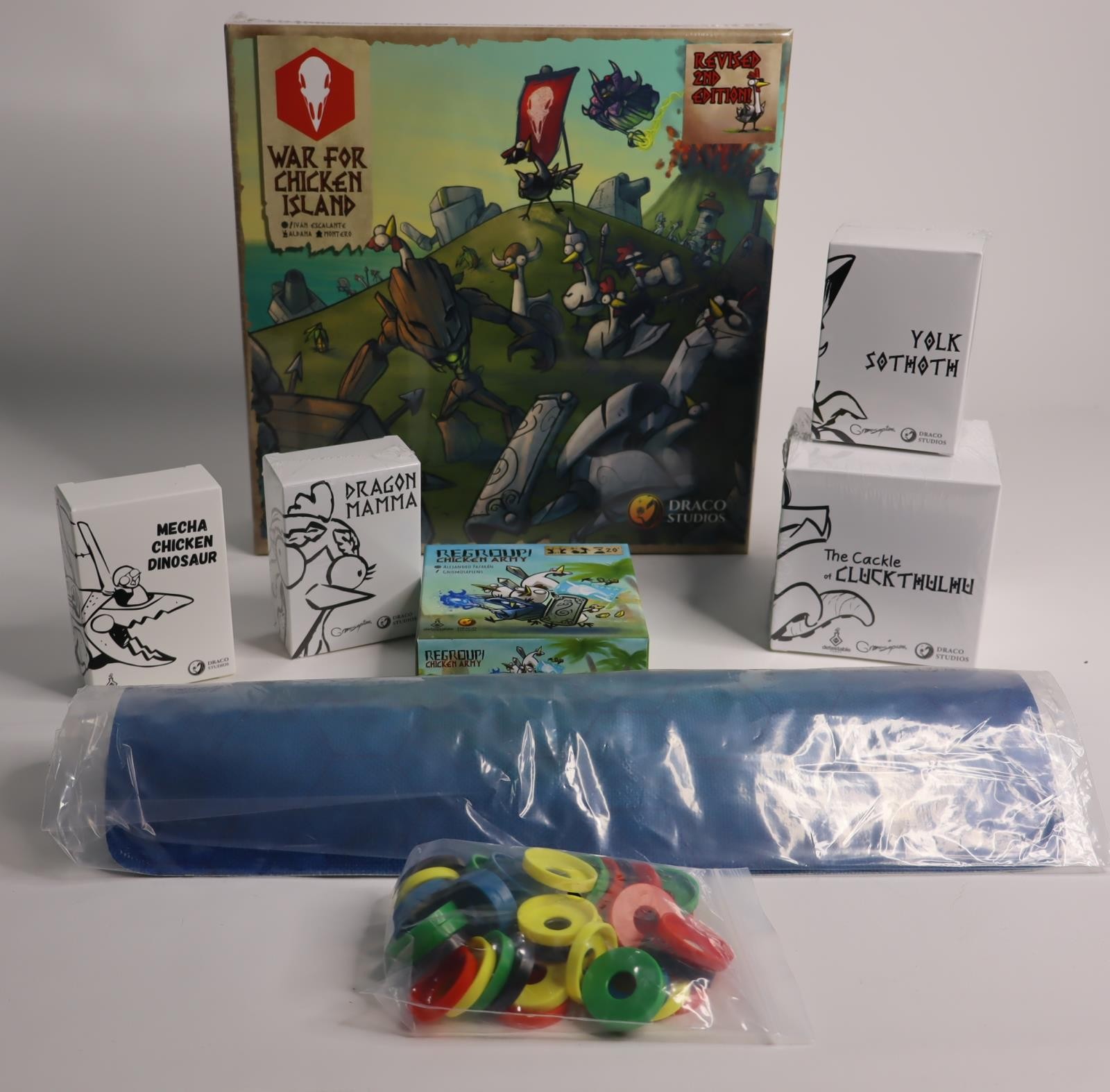 Война за Куриный остров + множество дополнений на Kickstarter, кроме дополнений от Draco Games, ЗАПЕЧАТАННЫХ (8)