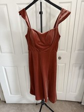JENNY YOO Collection Velvet Shimmer MIDI Sweetheart Neck Formal Dress Womens 10