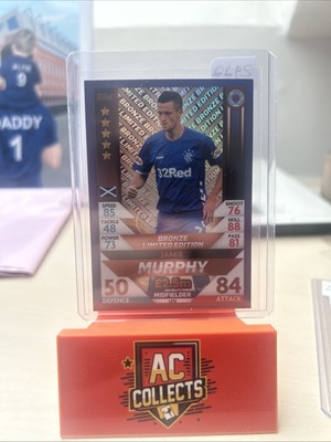 Jamie Murphy Rangers Bronze Limited Edition SPFL Match Attax 2018/19 (2922)