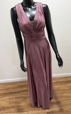 Allure Bridals 1606 Tea Rose Stretch Jersey Formal Gown Size 10 NWT Open Back