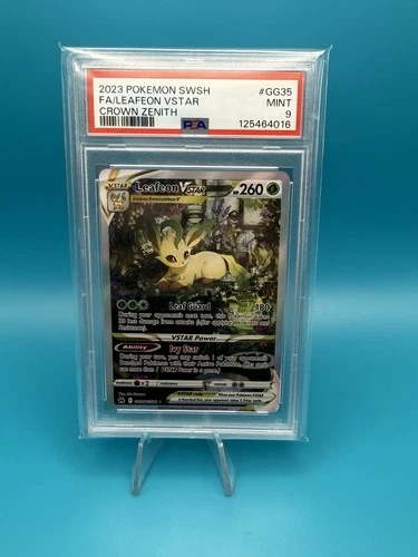 Leafeon VSTAR GG35/GG70 SWSH: Crown Zenith: Galarian Gallery Holo PSA 9