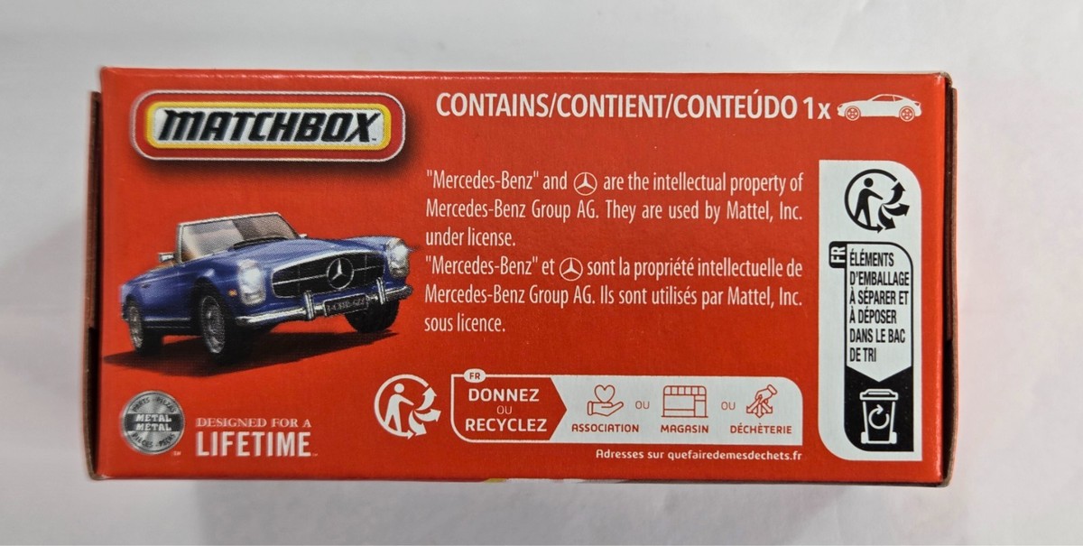 1963 Mercedes-Benz 230 SL 55/125 Matchbox 2026 POWER GRABS JHR45