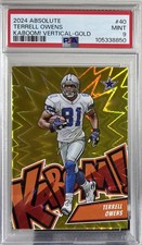 2024 Absolute Terrell Owens Kaboom! Gold /10 PSA 9