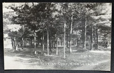 Tourist Camp Rice Lake, Wisconsin - 1920s RPPC Real Photo Postcard