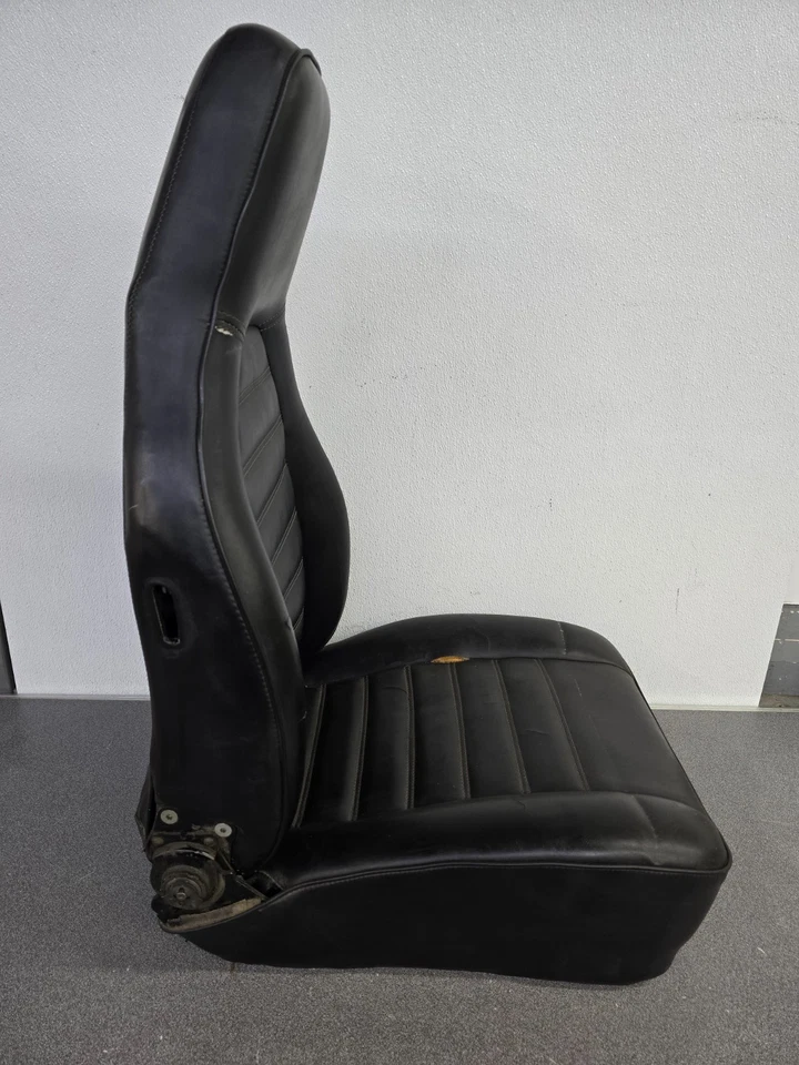 USED ORIGINAL RECARO PORSCHE 911 912E BLACK VINYL PASSENGER BUCKET SEAT #14 — 第 4/4 张图片