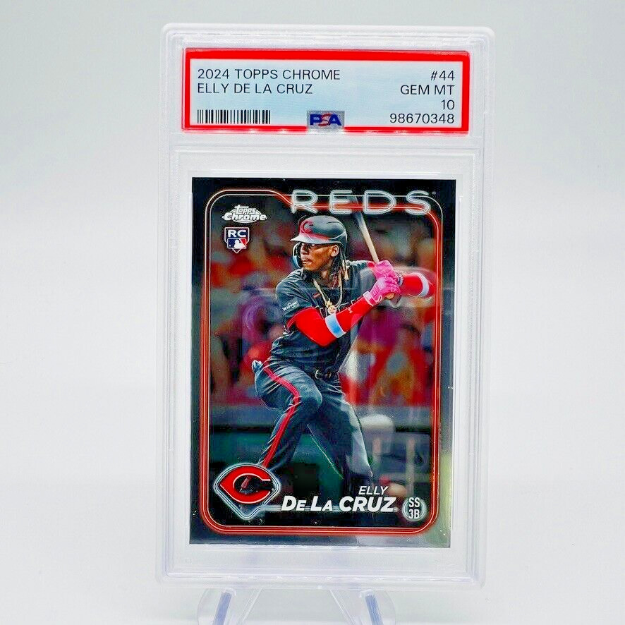 2024 Topps Chrome MLB Elly De La Cruz Rookie RC #44 PSA 10 Gem Mint REDS🔥