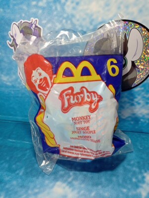 Furby #6 McDonald's Happy Meal Toy Plush Clip MONKEY 2000 - NEW SEALED