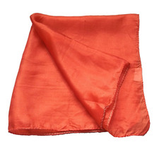 Handkerchief Vintage Top Pocket Square Hanky 1950s 1960s USA Orange Pure Silk