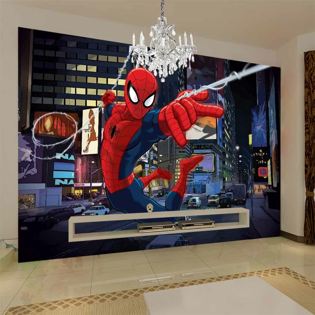 Spiderman Light 3D Full Wall Mural Photo Wallpaper Printing Home