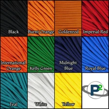 Paracord for Survival Bracelet Making Black Parachute Cord 10' 25' 50' 100' Feet