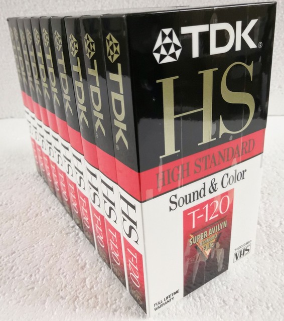 10 TDK T120 HS High Standard Super Avilyn Blank VHS Tapes eBay