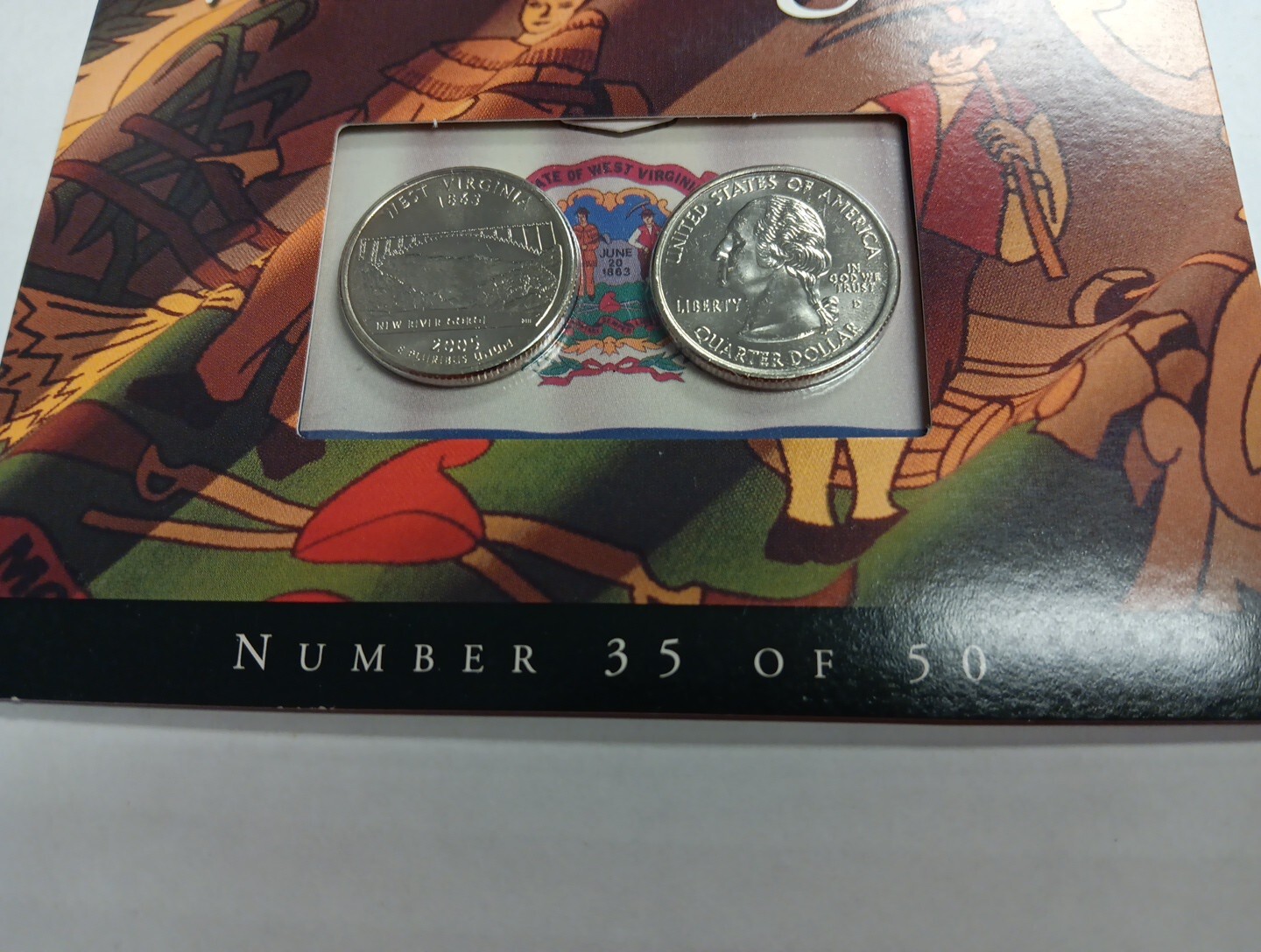 US Minted Quarter Dollar West Virginia Numbered Coin Set Sealed 35 Of