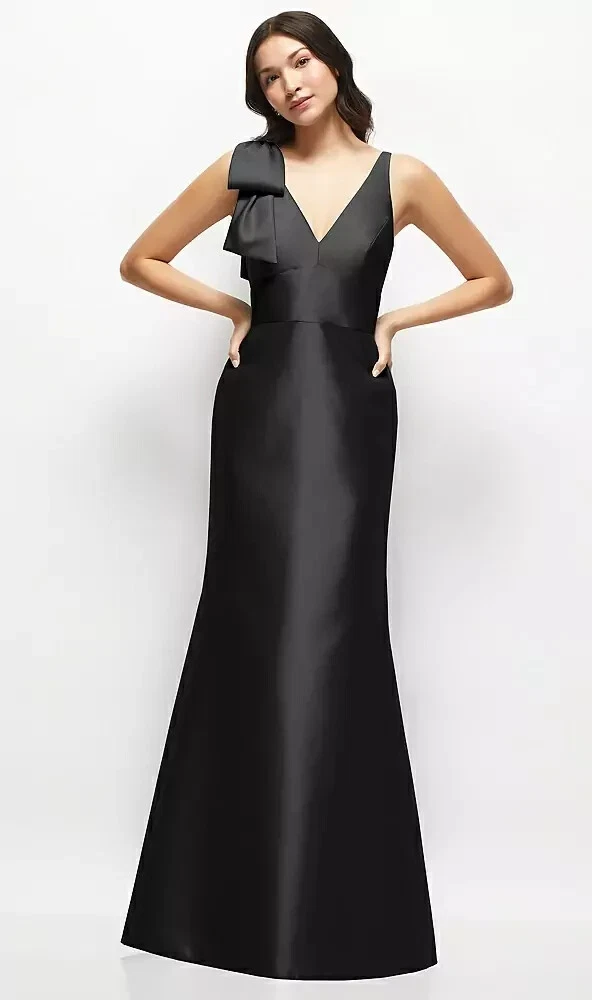 cheap cheap formal dresses Off Shoulder Sky Blue Satin A-line Long Evening Prom Dresses, Cheap Custom  prom dresses, MR7930