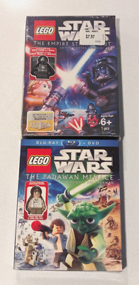 NEW LEGO Star Wars: Empire Strikes Out & Padawan Menace Blu-ray/DVDs MINIFIGURES