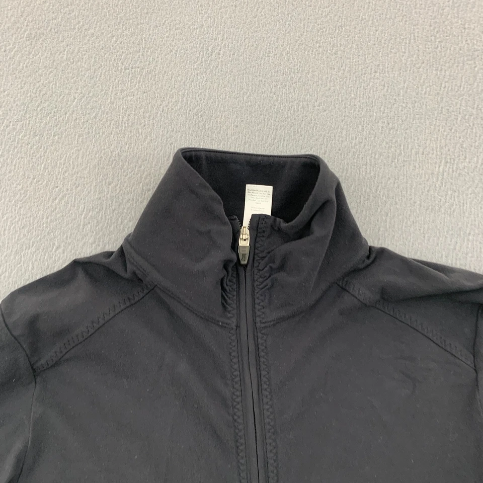 Chaqueta Lucy Mujer Pequeña Negra Cremallera Completa Manga Larga Golfista Rendimiento Yoga Top Foto 4 de 4