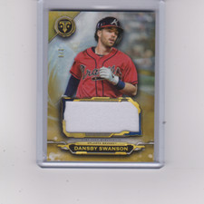 2019 Topps Triple Threads SJR-DSW3 Dansby Swanson Jumbo Relic Gold 2/9 SP Braves