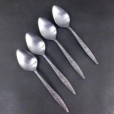 Set Of 4 Ekco Eterna Stainless Tablespoons Santiago Pattern