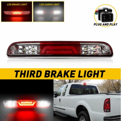 AUXITO LED 3rd Third Brake Cargo Light Lamp Bar Red For 1999-2009 Ford F-250