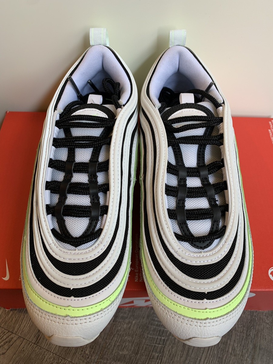 Nike Air Max 97 White Black Volt 921733-105 Women's Size 5.5 NoLid
