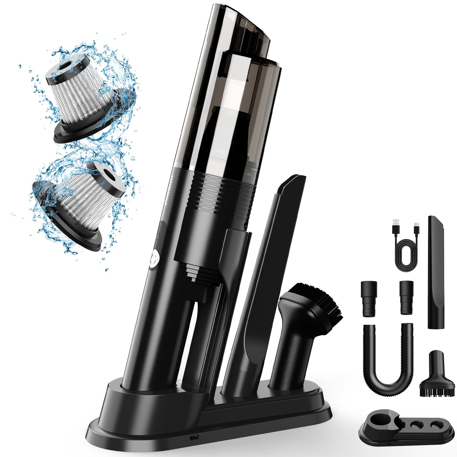 Handheld Vacuum Cordless, Portable Car Vacuum with 2-Speed, 10KPA Powerful Su...