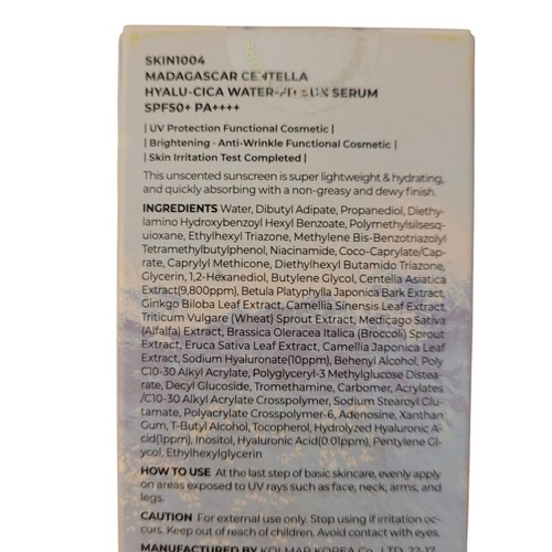 Madagascar Centella Hyalu-Cica Water Fit Sun Serum 50ml 1.69oz New Exp 01/2026 - Bild 6 von 20