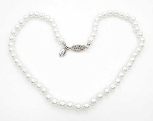 Pearl Choker Necklace Silver-T Filigree 
