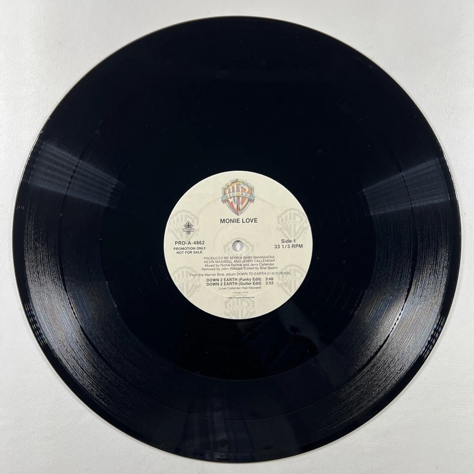 Monie Love “Down 2 Earth (Funky Edit)/Guitar Edit” (2) Single 12”/Warner (NM) Foto 3 de 4