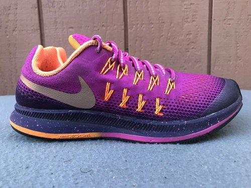 EUC! Nike Zoom Pegasus 33 Shield WOMEN 7.5 H2O Repel 6Y Pink Purple Running C5