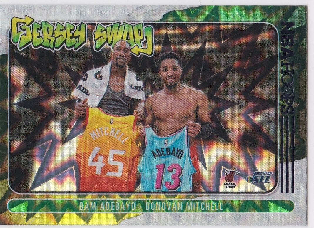 DONOVAN MITCHELL & BAM ADEBAYO Jersey Swap PURPLE EXPLOSION