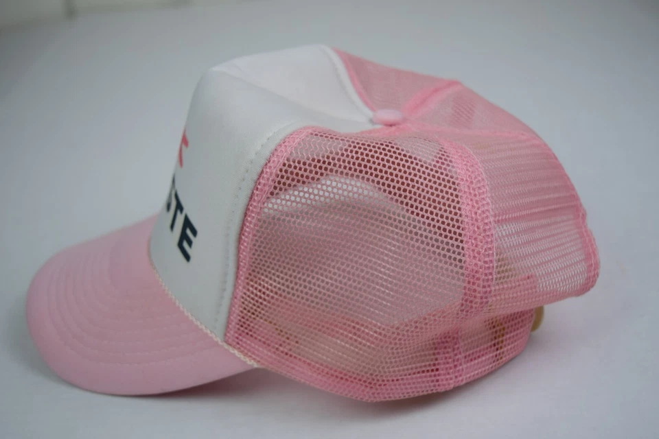 Vintage Lacoste 80s 90s Pink Snapback Trucker Hat Mesh Foam - Image 3 of 4