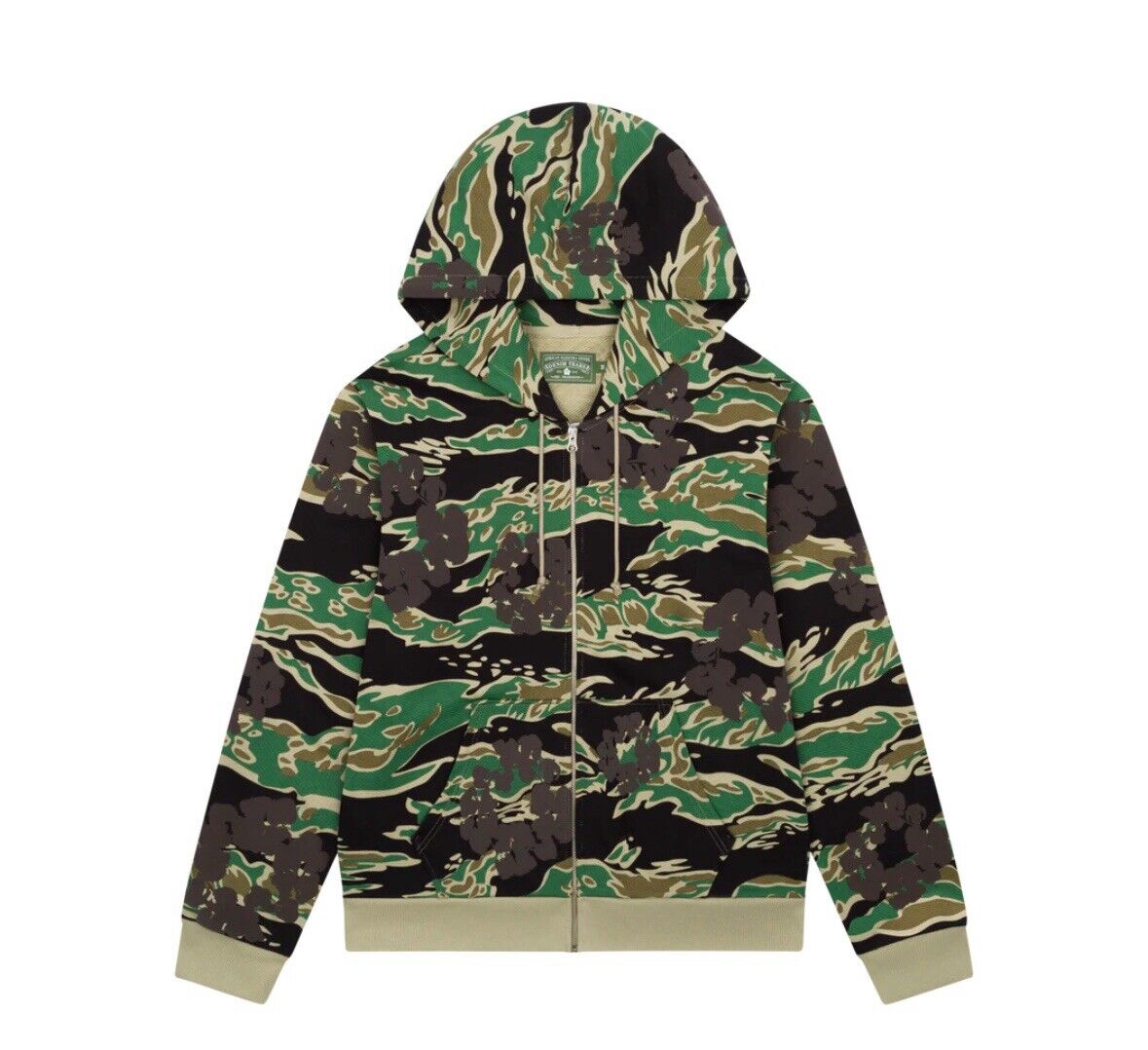 Sz Medium - Denim Tears Green Camo Cotton Wreath Zip Hoodie Sz Medium - Denim Tears Green Camo Cotton Wreath Zip Hoodie