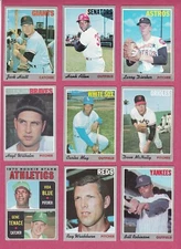 1970 Topps Baseball Cards #302-#543, VG to EX+ commons to complete your set