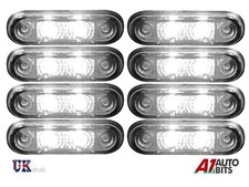 8x Flush Led White Side Marker 24v Kelsa Bars For Scania Man Daf Volvo Truck