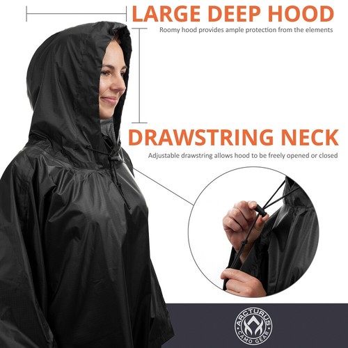 Arcturus Large Lightweight Rain & Wet Weather Multi-Use Waterproof Poncho - Picture 4 of 18