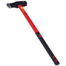 6LB LOG SPLITTING CHOPPER WOOD MAUL AXE FIBREGLASS SHAFT & RUBBER HANDLE AMTECH