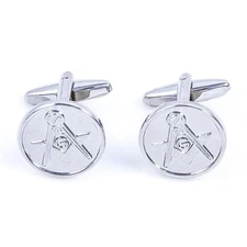 Mason Pair Cufflinks Wedding Groom with a Fancy Gift Box & Polishing Cloth